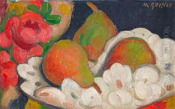 Still Life With Pears Oil Painting by Mark Gertler