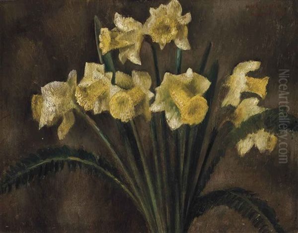 Daffodils Oil Painting by Mark Gertler