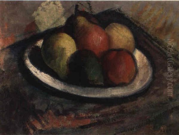 Still Life With Fruit Oil Painting by Mark Gertler