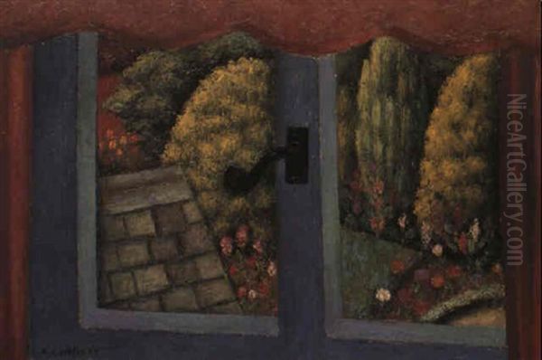 View From A Bedroom Window Oil Painting by Mark Gertler