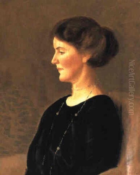 Portrait Of A Lady Oil Painting by Mark Gertler