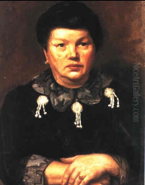 Portrait Of The Artist's Mother Oil Painting by Mark Gertler