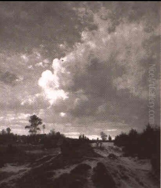 Heidelandschaft Oil Painting by Ernst Gertner