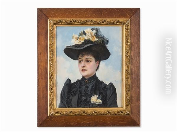 Portrait Of A Lady Oil Painting by Paul Jean Gervais