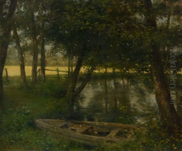 Barque A L'abreuvoir Oil Painting by Henri Gervex