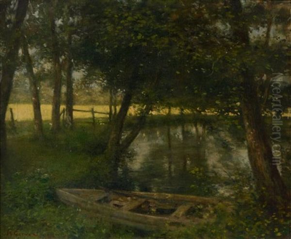 Barque A L'abreuvoir Oil Painting by Henri Gervex