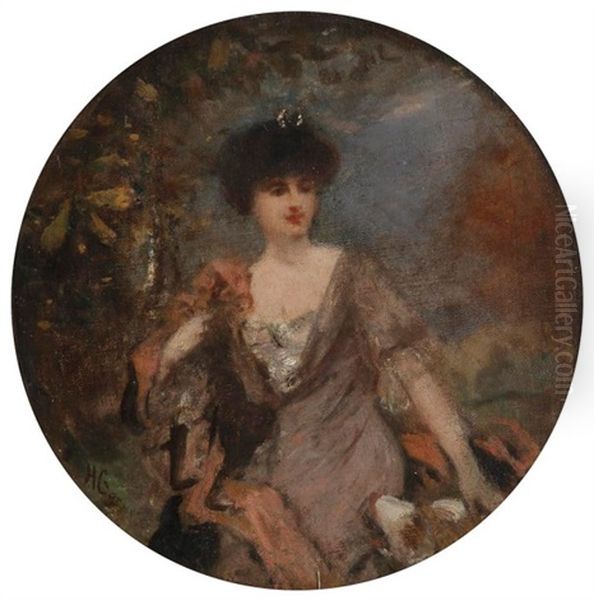 Femme De Trois-quarts Oil Painting by Henri Gervex