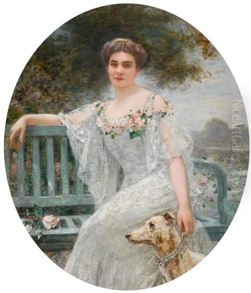 Portrait Einer Dame, Wohl Der Vera Nimidoff Oil Painting by Henri Gervex