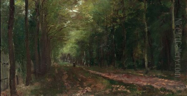 Sous-bois Anime Oil Painting by Henri Gervex