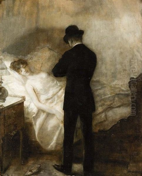 La Visite Du Medecin Oil Painting by Henri Gervex