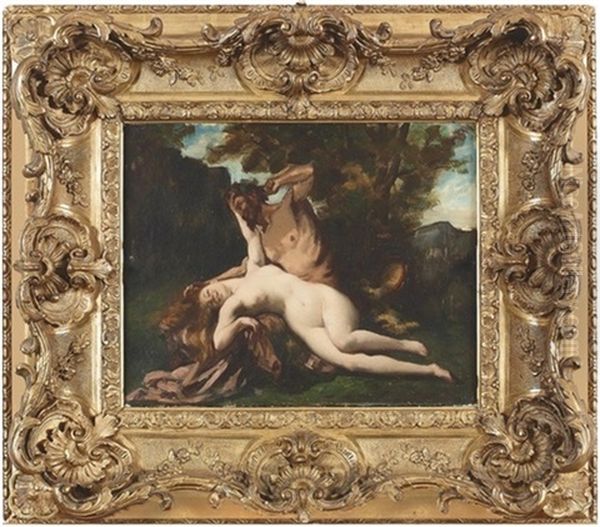 Satyr Und Manade Oil Painting by Henri Gervex