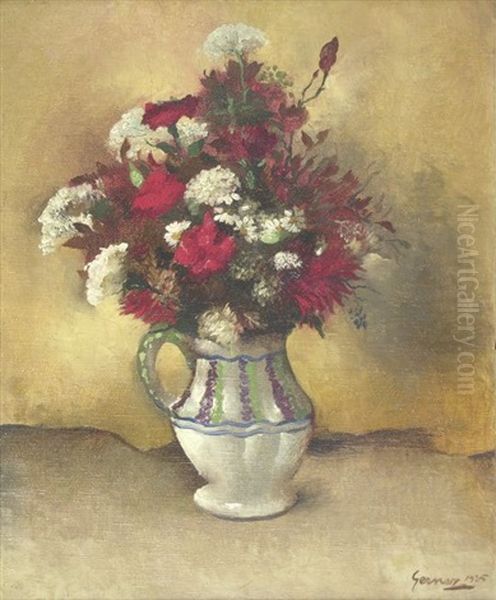 Fleurs Dans Une Aiguieree Oil Painting by Henri Gervex