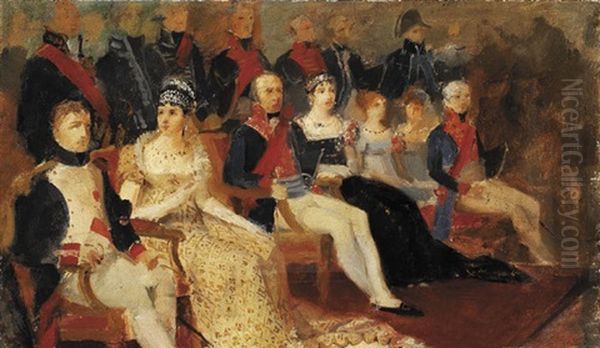 Histoire Du Siecle: Josephine Et Napoleon (in Collab. W/alfred Stevens And Others) Oil Painting by Henri Gervex