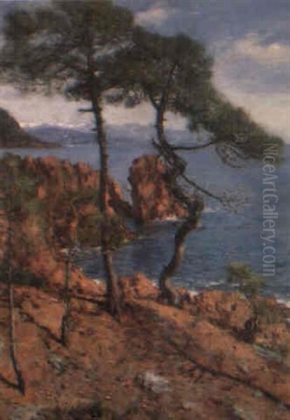 Les Rochers Au Trayas Oil Painting by Henri Gervex