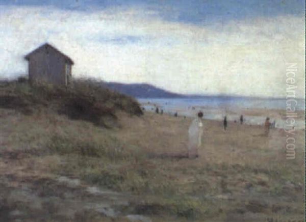 La Plage Oil Painting by Henri Gervex