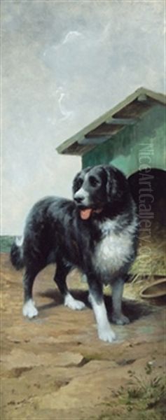 Der Wachhund Oil Painting by Jean Victor Albert De Gesne