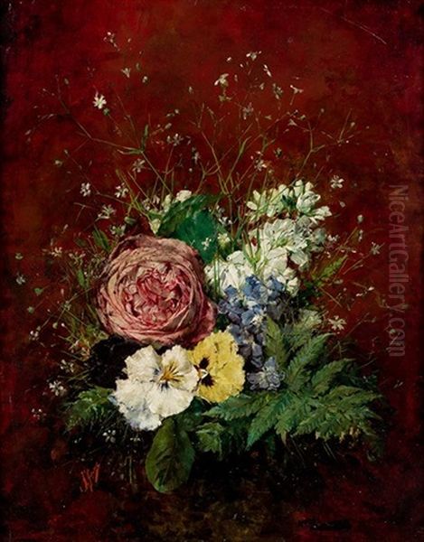 Flores Oil Painting by Sebastian Gessa Y Arias