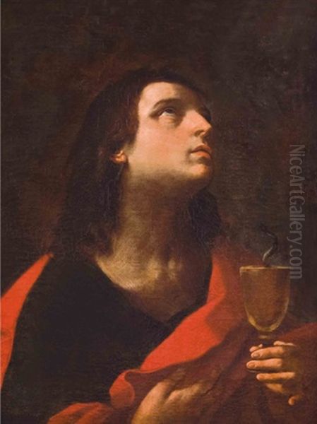 Saint John The Evangelist Oil Painting by Francesco Giovanni Gessi