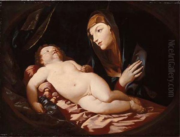 The Madonna And Child Oil Painting by Francesco Giovanni Gessi