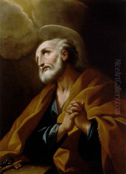 San Pietro Penitente Oil Painting by Francesco Giovanni Gessi