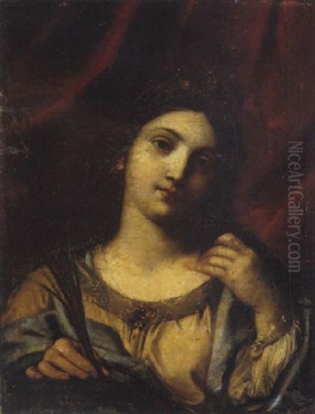 Sainte Martyre (sainte Catherine De Sienne?) Oil Painting by Francesco Giovanni Gessi