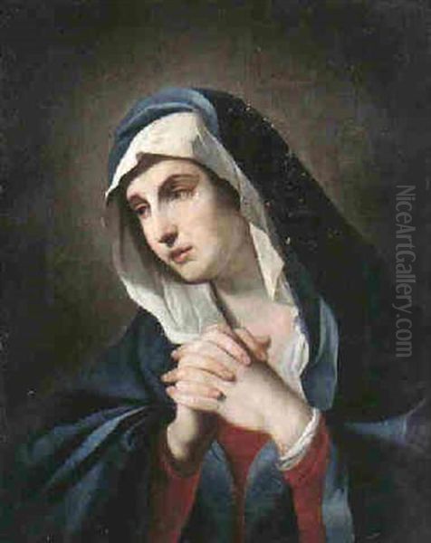 The Madonna At Prayer Oil Painting by Francesco Giovanni Gessi