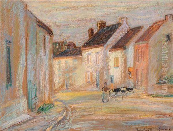 A View Of Canne Oil Painting by Leo Gestel