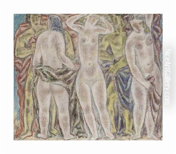 Three Bathers Oil Painting by Leo Gestel