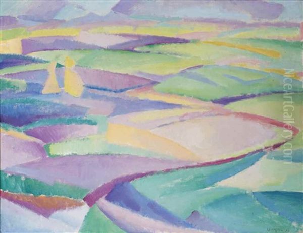 Korenschoven In De Beemster Oil Painting by Leo Gestel