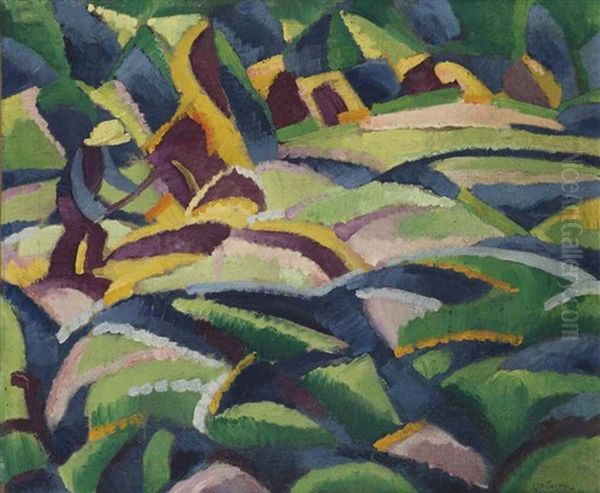 A Landscape, Mallorca Oil Painting by Leo Gestel