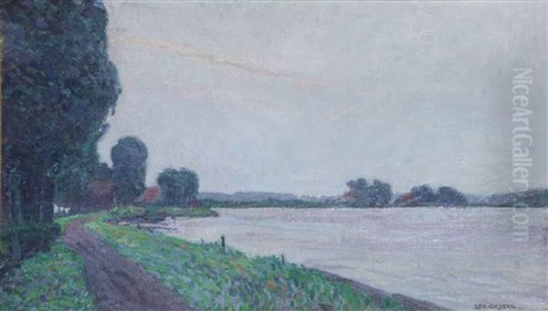 Druilig Weer, Amstel Oil Painting by Leo Gestel