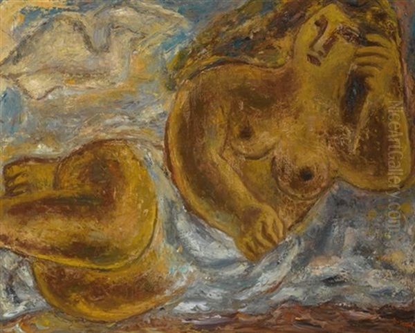 Liggend Naakt Oil Painting by Leo Gestel