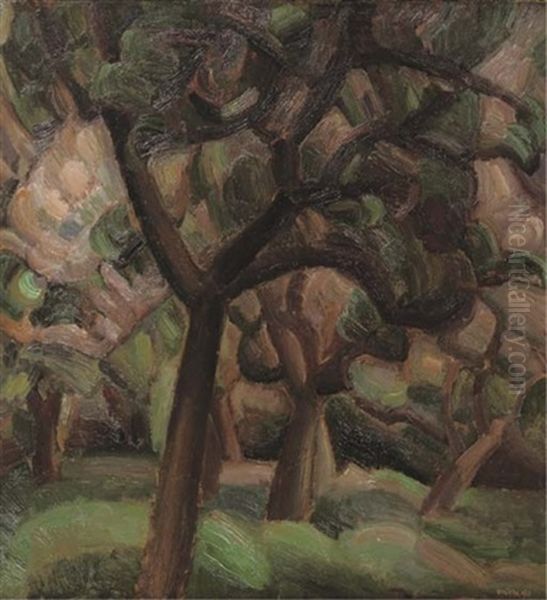 An Orchard In The Beemster Oil Painting by Leo Gestel