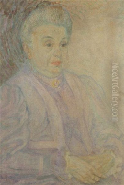 Portrait Of The Mother Of The Artist Oil Painting by Leo Gestel