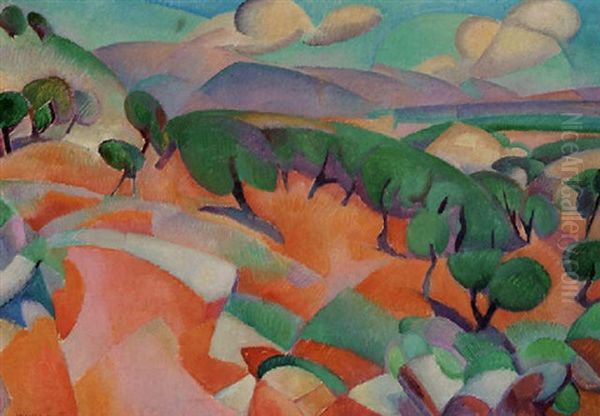 Berglandschap (mallorca) Oil Painting by Leo Gestel