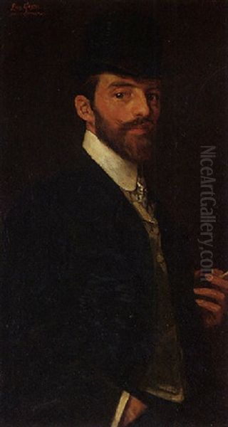 Schets Zelfportret Oil Painting by Leo Gestel