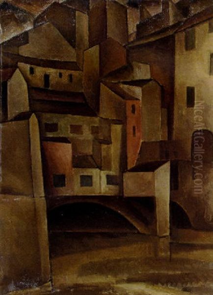 Ponte Vecchio, Florence Oil Painting by Leo Gestel