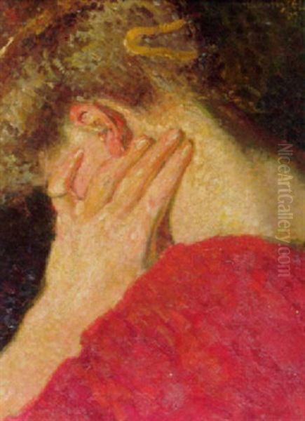 Lost In Thought Oil Painting by Leo Gestel