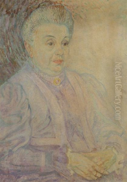 Portrait Of The Mother Of The Artist Oil Painting by Leo Gestel