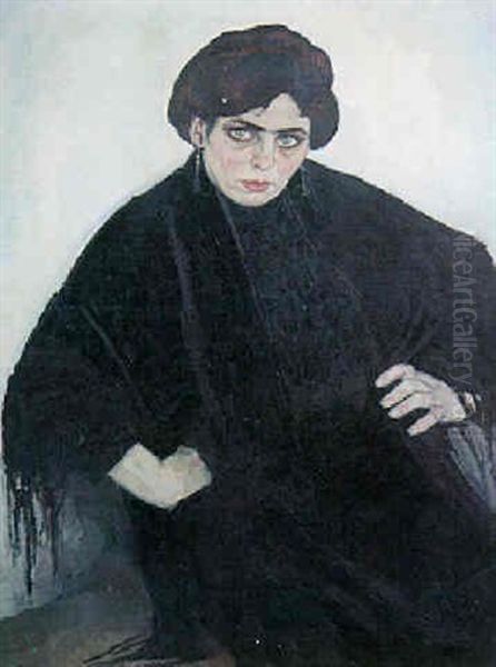 Zittende Vrouw Oil Painting by Leo Gestel