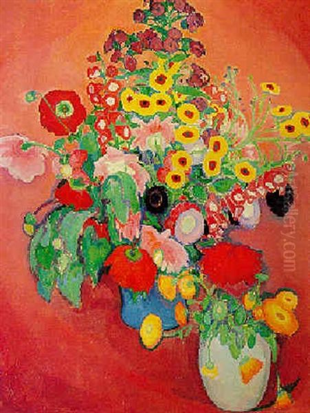 Zomerbloemen Oil Painting by Leo Gestel