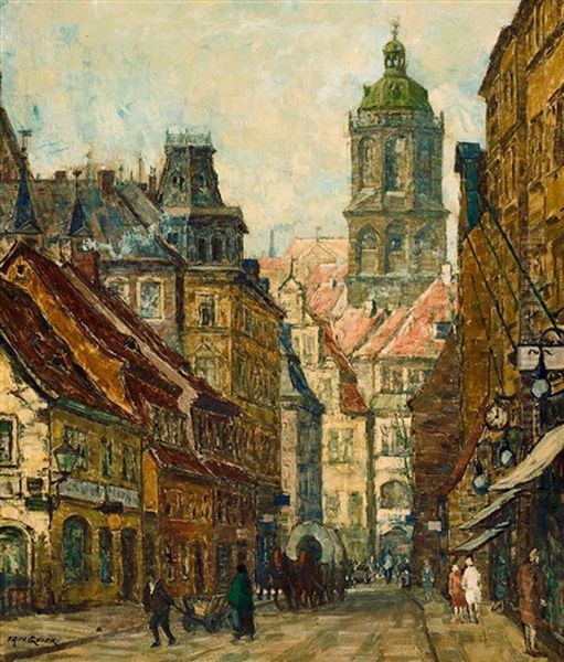 Strasenbild Aus Meisen Oil Painting by Fritz Geyer