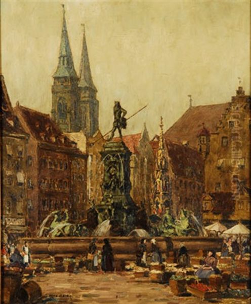 Vista De Plaza Oil Painting by Fritz Geyer