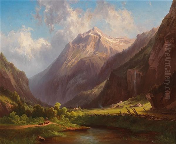 Aus Dem Maltathal, Karnten Oil Painting by Georg Geyer