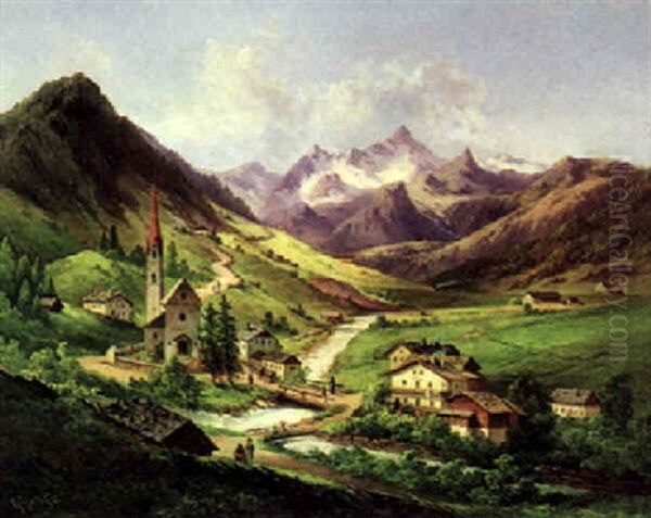 Sankt Jodok Am Brenner Oil Painting by Georg Geyer