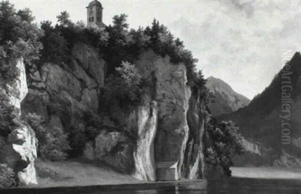 Traunkirchen Am Traunsee Oil Painting by Georg Geyer