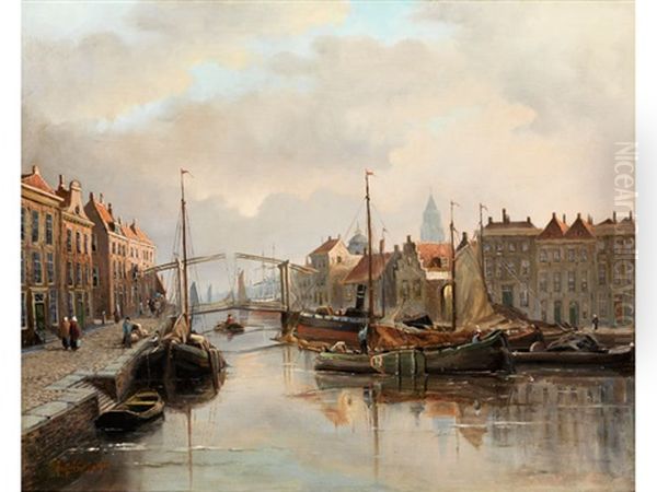 Ansicht Von Middelburg Oil Painting by Adriaan Marinus Geyp