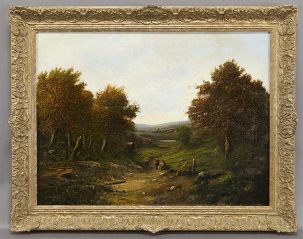 Pastoral Scene Oil Painting by Adriaan Marinus Geyp