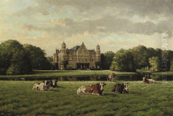 Castle Oud Wassenaar, Wassenaar Oil Painting by Adriaan Marinus Geyp