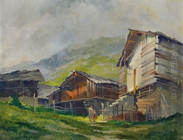 Estate In Alta Montagna Oil Painting by Cesare Gheduzzi